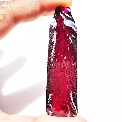 Clear 142.30 Ct Red Ruby Corundum Rough Lab Created Gemstone • $30.99