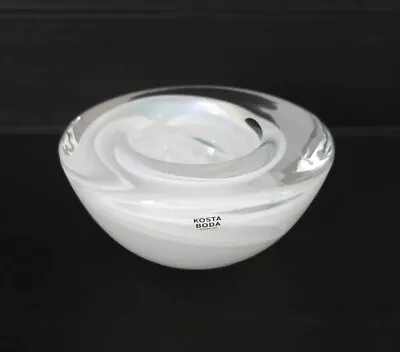 Kosta Boda Atoll Swirl Art Glass Votive Candle Holder - Paperweight FREE POST • $59