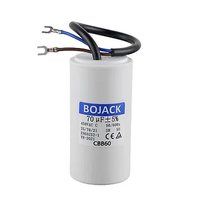 70 Uf 450 V Ac 70 Mfd Cbb60 Wire Lead Cylinder Motor Run Sh Capacitor New • $16.81