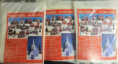 Mary Maxim Plastic Canvas Needlepoint Musical Village   **YOUR CHOICE** • $18.95