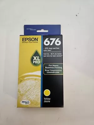 Epson 676XL Yellow Ink Cartridge Genuine OEM Original New Sealed 9/2024 • $18.99