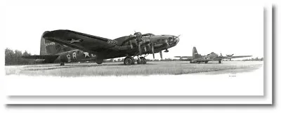 The Belle In Repose By David Gray - B-17 Memphis Belle - Aviation Art Print • $49