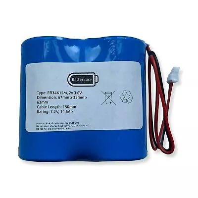 Gas Fire Lithium Ignition Battery 7.2V 2-ER34615M/W Remote Pack 2LSH20 • £29.99