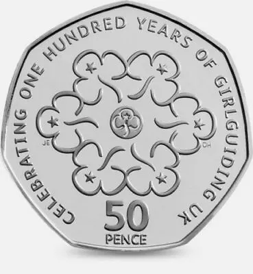  2010 - 100 Years Of Girl Guiding - 50p Coin - Circulated • £2.44