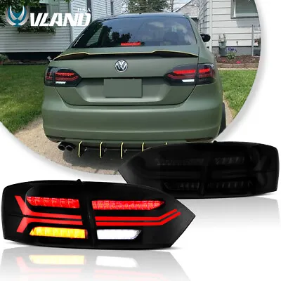 VLAND LED Tail Lights For Volkswagen Jetta MK6 2011-2014 Smoked Rear Brake Lamps • $219.99