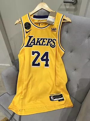 Nike Kobe Bryant Size Large Lakers Yellow Icon Edition With KB Logo Nba Jersey • $68.33