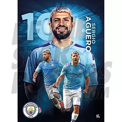 Sergio Aguero Man City Fc 2019/20 Poster- Officially Licensed Product A3 • £4