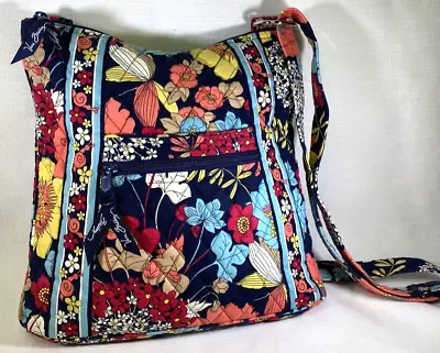 VERA BRADLEY Happy Snails Quilted Hipster Crossbody Floral Bag Purse RET 2011 • $28.99