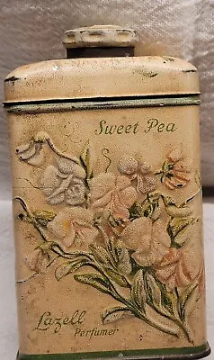 Vintage Sweet Pea Empty Powder Tin Lazell Perfumer New York Embossed Graphics  • $99.99