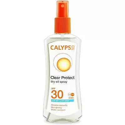 Calypso Dry Oil Spray Sun Protection Body SPF 30 Vegan Non Greasy Skin 200ml  • £11.49