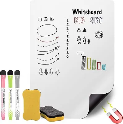 $16.85 • Buy Magnetic Dry Erase Whiteboard Sheet For Home Kitchen Fridge Shopping List