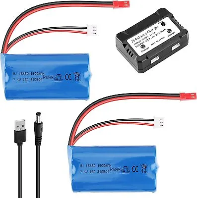 £22.79 • Buy Rechargeable 7.4V 1500mAh Li-ion Battery W/ JST Plug For RC Car Helicopter Boat