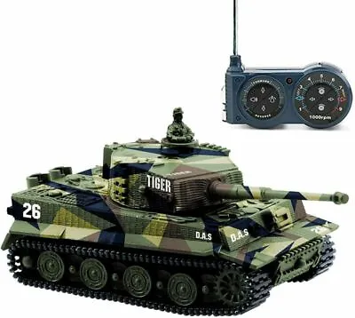 Cheerwing 1:72 German Tiger I Panzer Tank Remote Control Mini RC Tank With Rotat • $31.98