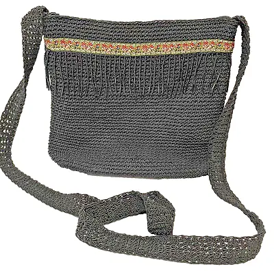 Marlo Handbags Womens Crossbody Fabric Purse Beaded 9 X 8 X 2.5 Inches Black • $17.62