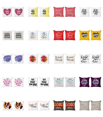 Ambesonne Typograhic Art Cushion Cover Set Of 2 For Couch And Bed In 4 Sizes • $13.99