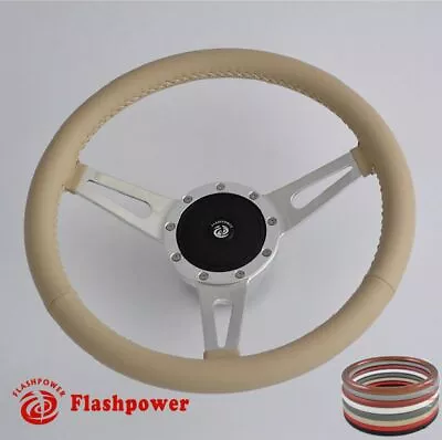 15  Classic Steering Wheel Tan Full Wrap Restoration MG MGB Midget Derrington • $190.90