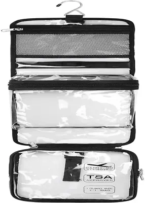 Hanging Toiletry Bag TSA Approved Clear Toiletry Bag For Women And Men 2 In 1 Re • $20.04