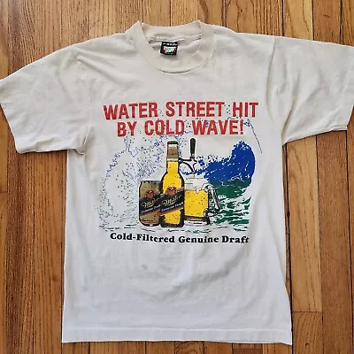 Vintage 80’s Miller Genuine Draft Beer Shirt Single Stitch Water Street • $16