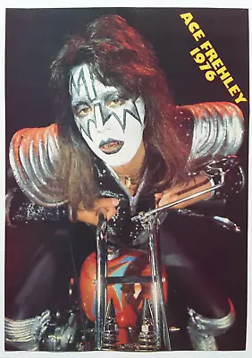 Kiss Ace Frehley 1976 / Paul Stanley Live Vintage Magazine Pinup Poster Clipping • £8.54