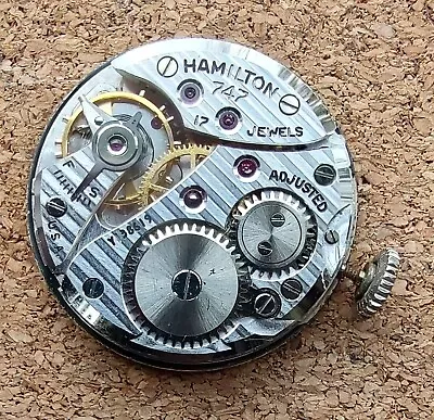 Genuine Gents 17j Hamilton Movement (747) In Running Order - Nice!! • $59.95