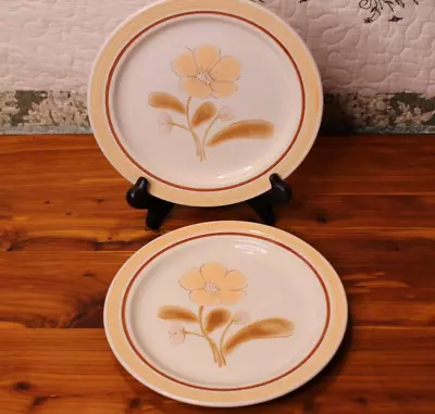 Mt. Clemens Pottery 7 3/4  Side Plates Set Of 2 Priscilla Floral Vintage EUC • $12.11