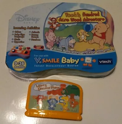 $6 • Buy 2 Vtech Baby VSmile Cartridge Baby Pooh & Learn & Discover Home 9-36 Mo Infant 