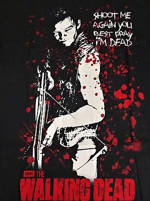 Vintage Comic T-Shirt (2013) AMC DARYL DIXON The Walking DEAD Adult M ~ Shoot Me • $39.99