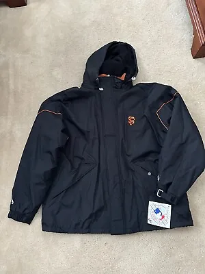 Vintage Nos New Nwt Rare 2008 Sf Giants Majestic Zipper Fleece Lined Jacket Xxl • $125