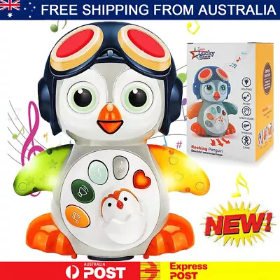 Baby Crawling Toy With Music & Lights Learning Toy Penguin Over 6-18 Months Old • $20.90