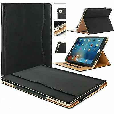 Leather BLACK TAN Smart Stand Case Cover Fits Apple Ipad 10.2 10.5 9.7 10.9 &All • £8.79