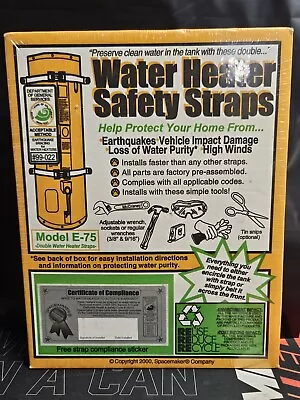 SpaceMaker Water Heater Safety Straps E-75 NEW IN BOX • $11.99