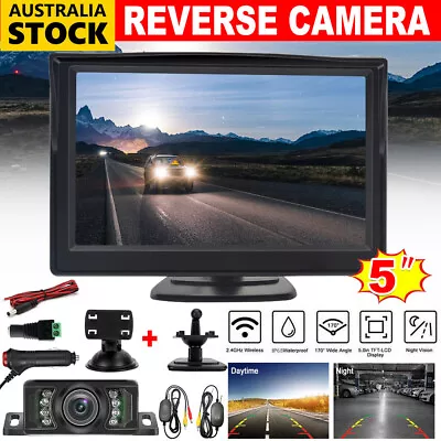 5  Reverse Camera Kit Monitor Screen Car Rear View Night Vision Cam Waterproof • $41.85
