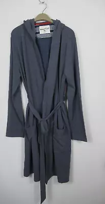 Weird Fish Mens Hooded Jersey Bathrobe Dressing Gown Blue Marl Size M L XL • £14.36