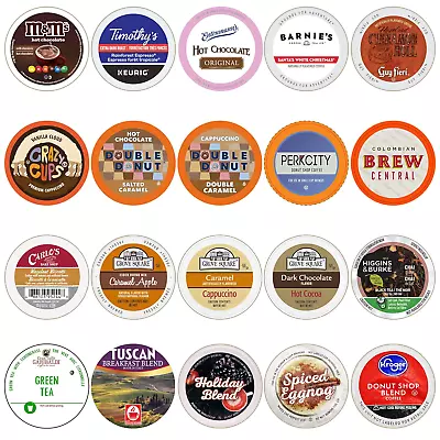Coffee Tea Cider Cappuccino And Hot Chocolate Single Serve Cups For Keurig K • $35.74