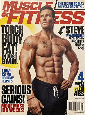 Muscle And Fitness November 2017 Steve Weatherford￼ • $15
