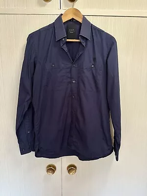 G Star Raw Men’s Size M 100% Cotton Navy Slim Fit Shirt RRP $169.00 • $29.99