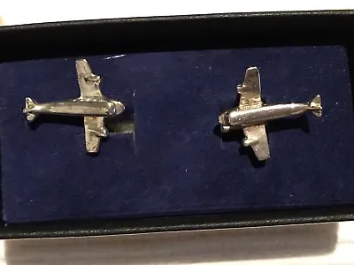 Lovely Vintage Links Of London Silver? Aeroplane Cuff Links In Box Needs A Clean • £16