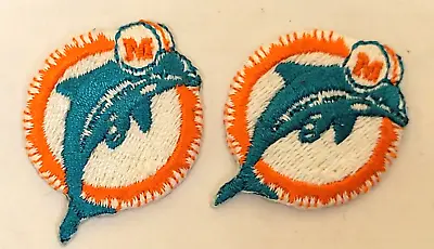 NFL Miami Dolphins Embroidered Patch (Lot Of 2) (1 1/2  X 1 1/8 ) • $7.99