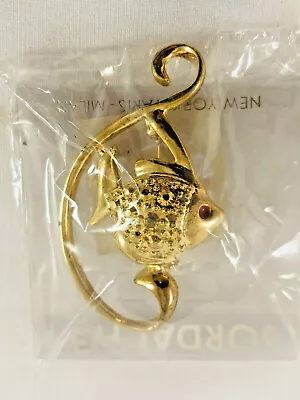 VINTAGE JORDACHE GOLD TONE Fish BROOCH PIN New • $9.98