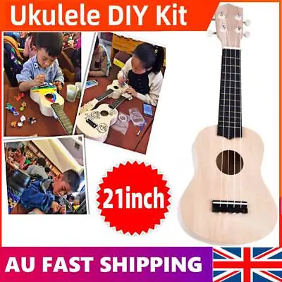 $13.05 • Buy 21 Inch Ukelele Ukulele Basswood Guitar DIY Kit Hawaii Guitar Handwork Kids Gift