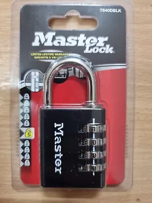 Brand New Master Lock 4 Digit Combination Padlock 7640DBLK • £8.99