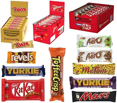 Nestle Twix Mars Aero Kitkat Maltesers Mr Tom REVELS Toffee Crisps CHOCOLATE BAR • £21.99