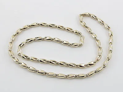 14k Yellow Gold Men's Bullet Link Style Chain Necklace 25 3/4    25.7 Grams • $2059