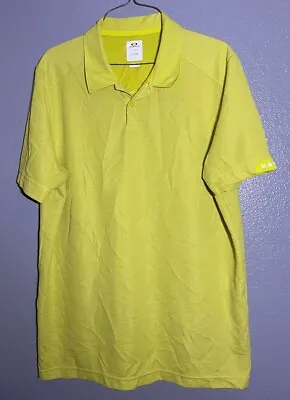 Oakley Men's Yellow Short Sleeve Golf Polo Shirt L • $15