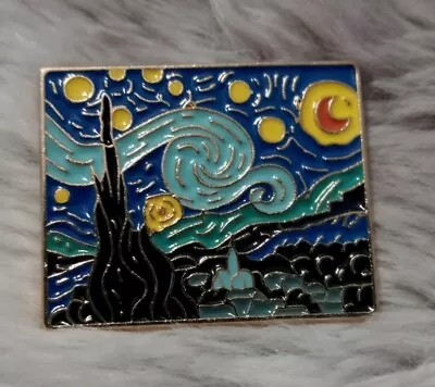 Mini Van Gogh Starry Night Pin • $8