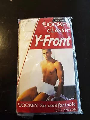 Vintage Jockey Classic Y Front Briefs Mens Size 20  White Made In Australia • $45