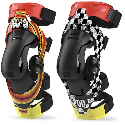 New Pod K4 2.0 Knee Braces Ltd Edition Ac9-2 Pair Motocross Mx Enduro Adult Ski • $429.44