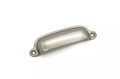 Brushed Nickel Bin Pull Antique Style Bin Cup Pull Marine Cabinet Boat Bin Pull • $10.75