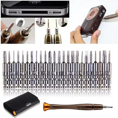 25 In1 Silver Steel Alloy Torx Screwdriver Repair Tool Set For Macbook PC Laptop • £4.36