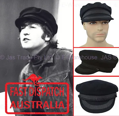 Wool Felt Bakerboy Greek Fisherman Military Music Band John Lennon Hat Cap S L • $18.95